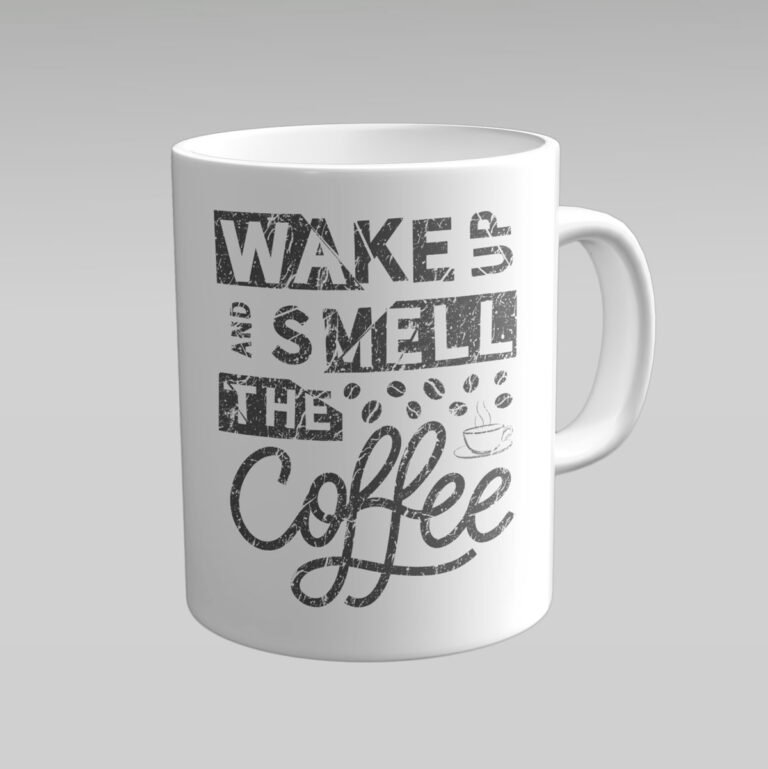 Taza Wake Up and Smell the Coffee English4All